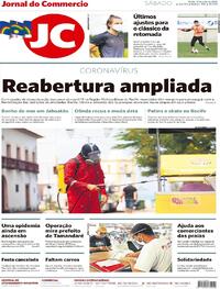 Capa do jornal Jornal do Commercio 18/07/2020