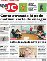 Capa do jornal Jornal do Commercio 18/08/2020