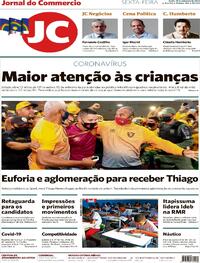Capa do jornal Jornal do Commercio 18/09/2020