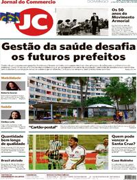 Capa do jornal Jornal do Commercio 18/10/2020