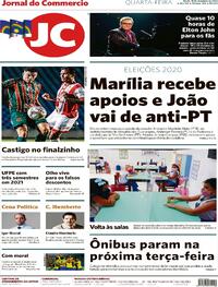 Capa do jornal Jornal do Commercio 18/11/2020