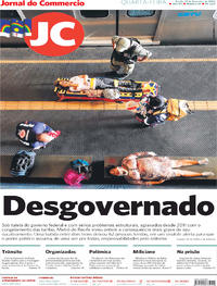 Capa do jornal Jornal do Commercio 19/02/2020