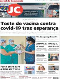 Capa do jornal Jornal do Commercio 19/05/2020