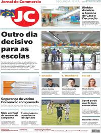 Capa do jornal Jornal do Commercio 19/10/2020