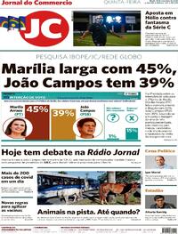 Capa do jornal Jornal do Commercio 19/11/2020