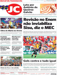 Capa do jornal Jornal do Commercio 20/01/2020
