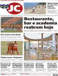 Capa do jornal Jornal do Commercio 20/07/2020