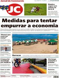 Capa do jornal Jornal do Commercio 20/08/2020