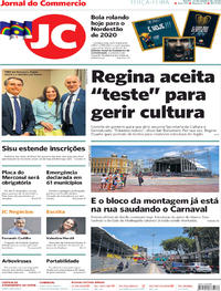 Capa do jornal Jornal do Commercio 21/01/2020