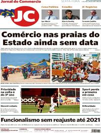 Capa do jornal Jornal do Commercio 21/08/2020
