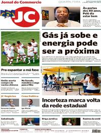 Capa do jornal Jornal do Commercio 21/10/2020