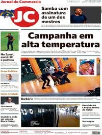 Capa do jornal Jornal do Commercio 21/11/2020