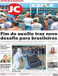 Capa do jornal Jornal do Commercio 21/12/2020