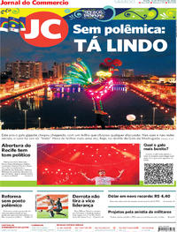 Capa do jornal Jornal do Commercio 22/02/2020