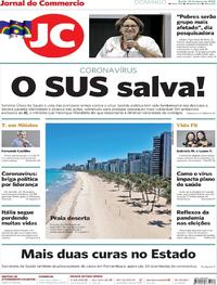 Capa do jornal Jornal do Commercio 22/03/2020
