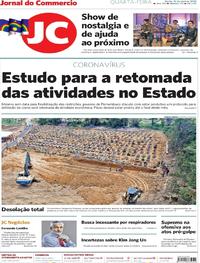 Capa do jornal Jornal do Commercio 22/04/2020