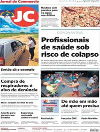 Capa do jornal Jornal do Commercio 22/05/2020