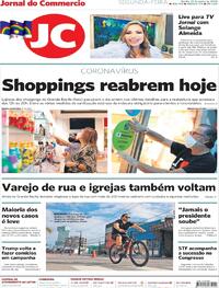 Capa do jornal Jornal do Commercio 22/06/2020