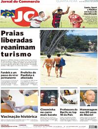 Capa do jornal Jornal do Commercio 22/07/2020