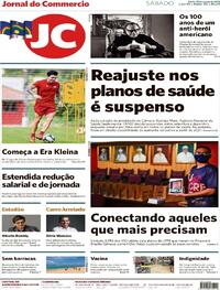 Capa do jornal Jornal do Commercio 22/08/2020