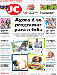 Capa do jornal Jornal do Commercio 23/01/2020