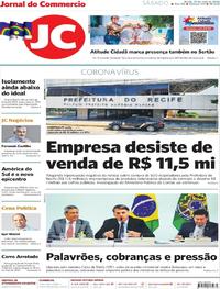 Capa do jornal Jornal do Commercio 23/05/2020