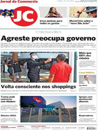 Capa do jornal Jornal do Commercio 23/06/2020