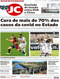 Capa do jornal Jornal do Commercio 23/07/2020
