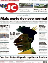 Capa do jornal Jornal do Commercio 23/10/2020