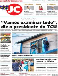 Capa do jornal Jornal do Commercio 24/06/2020