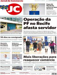 Capa do jornal Jornal do Commercio 24/07/2020