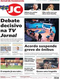 Capa do jornal Jornal do Commercio 24/11/2020