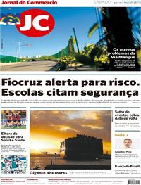 Capa do jornal Jornal do Commercio 25/07/2020