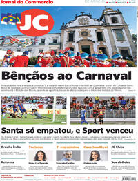 Capa do jornal Jornal do Commercio 26/01/2020