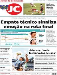 Capa do jornal Jornal do Commercio 26/11/2020