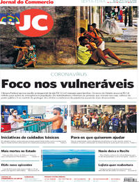 Capa do jornal Jornal do Commercio 27/03/2020