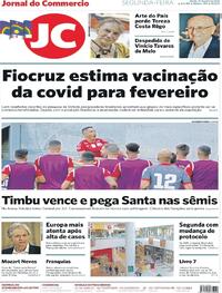 Capa do jornal Jornal do Commercio 27/07/2020