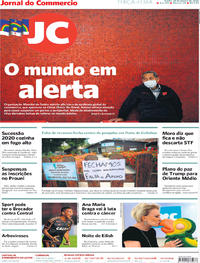 Capa do jornal Jornal do Commercio 28/01/2020