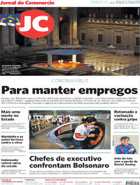 Capa do jornal Jornal do Commercio 28/03/2020