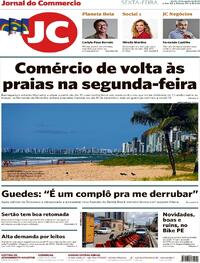 Capa do jornal Jornal do Commercio 28/08/2020