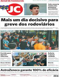 Capa do jornal Jornal do Commercio 28/12/2020