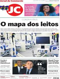 Capa do jornal Jornal do Commercio 29/04/2020