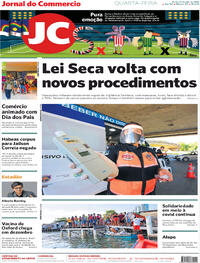 Capa do jornal Jornal do Commercio 29/07/2020