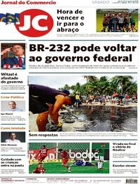 Capa do jornal Jornal do Commercio 29/08/2020