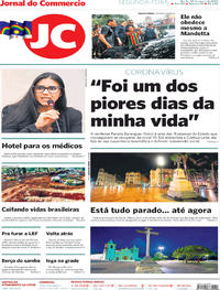 Capa do jornal Jornal do Commercio 30/03/2020