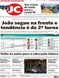 Capa do jornal Jornal do Commercio 30/10/2020