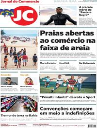 Capa do jornal Jornal do Commercio 31/08/2020