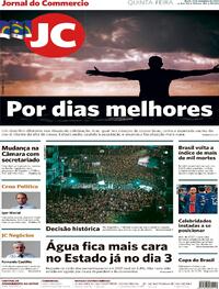 Capa do jornal Jornal do Commercio 31/12/2020