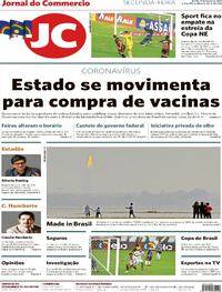Capa do jornal Jornal do Commercio 01/03/2021