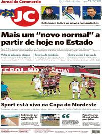 Capa do jornal Jornal do Commercio 01/04/2021